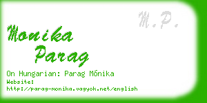 monika parag business card